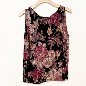 Lane Bryant Outlet Womens Sleeveless Tank‎ Top Dark Floral Size 18W